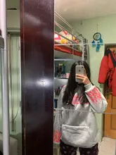 Sudadera con capucha de talla grande para mujer, ropa de calle de estilo coreano harajuku, tops con estampado de manga larga, jerséis de verano