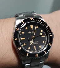 San Martin-Reloj de buceo Retro para hombre, de lujo, zafiro, NH35, automático, mecánico, resistente al agua, luminoso, 20Bar, 6200