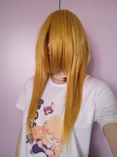 Peluca de pelo corto sintético rosa para Cosplay, para mujeres, Lolita, Amarillo, Azul, Morado, rojo, longitud media, MUMUPI