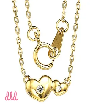 

Silver necklace plated gold with zirconitas, model CANDIDA