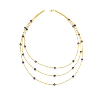 

Three Row Evil Eye Necklace 01-330-KTFN018-2