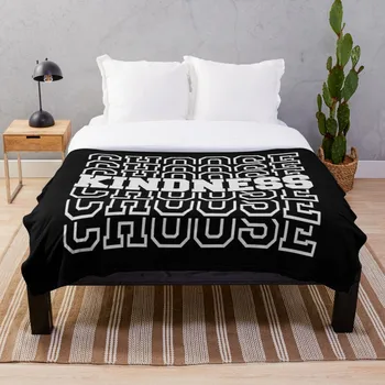 

Choose Kindness White Throw Blanket Soft Sherpa Blanket Bed Sheet Single Knee Blanket Office Nap Blanket