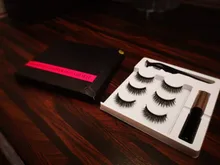Extensiones de pestañas magnéticas, 3/5 pares de maquillaje, delineador de ojos, rizador de pestañas fácil de poner, pestañas postizas gruesas, regalo