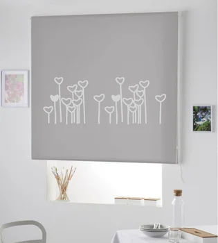 

Blind Iroa roll with drawing/Field of Hearts.! ROLLER BLINDS TRANSLUCENT! (GRAY 100X175)