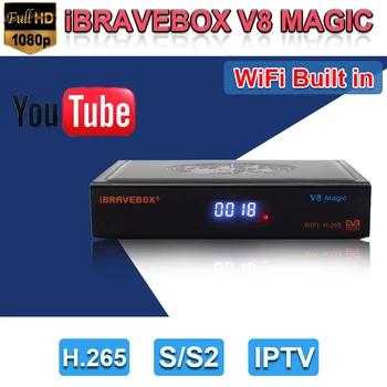 

2020 iBRAVEBOX V8 Magic 1 Year 7 Cccam Cline DVB-S2 H.265 built-in WIFI Receptor 1 Year Europe cline V9 Super Support IPTV