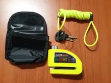 Alarma de bloqueo para moto impermeable, antirrobo para bicicleta, bloqueo de freno de disco de moto + bolsa + cuerda de recordatorio, envío gratis
