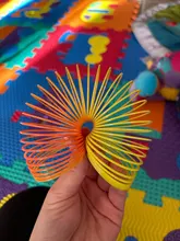 Círculo del arco iris para niños, de desarrollo temprano Juguetes Divertidos, educativo, plegable, bobina de resorte de plástico, juguetes mágicos creativos, 1 Uds.