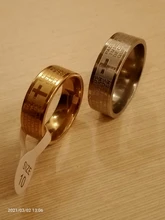 Letdiffy-anillo de acero inoxidable con letras cruzadas para hombre, sortija de oración de Biblia español, nunca se decolora, anillos con letras