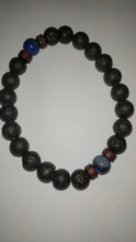 Pulsera de cuentas estilo tibetano para hombre, brazalete de abalorios, piedra de luna, diseño lava, buda, budista, chacras