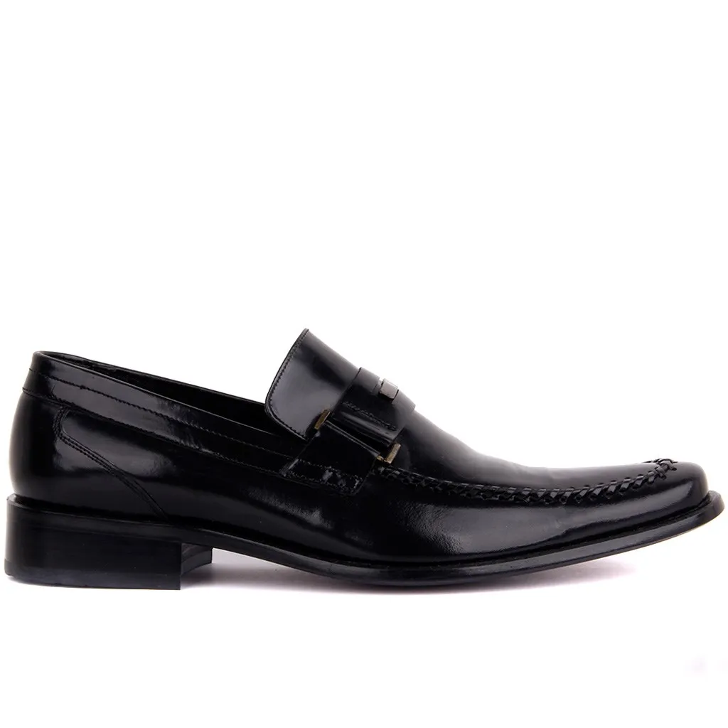 

Sail-Lakers Black Opening Leather Male Shoes