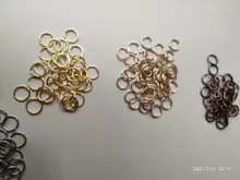 4/6/8/10mm 500/300/200/100 Uds. De anillos abiertos de Metal conectores de anillos partidos para fabricación de joyería DIY