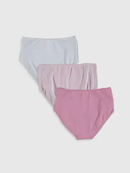 

Lace Detail High Waist Cotton Panties 3'lü
