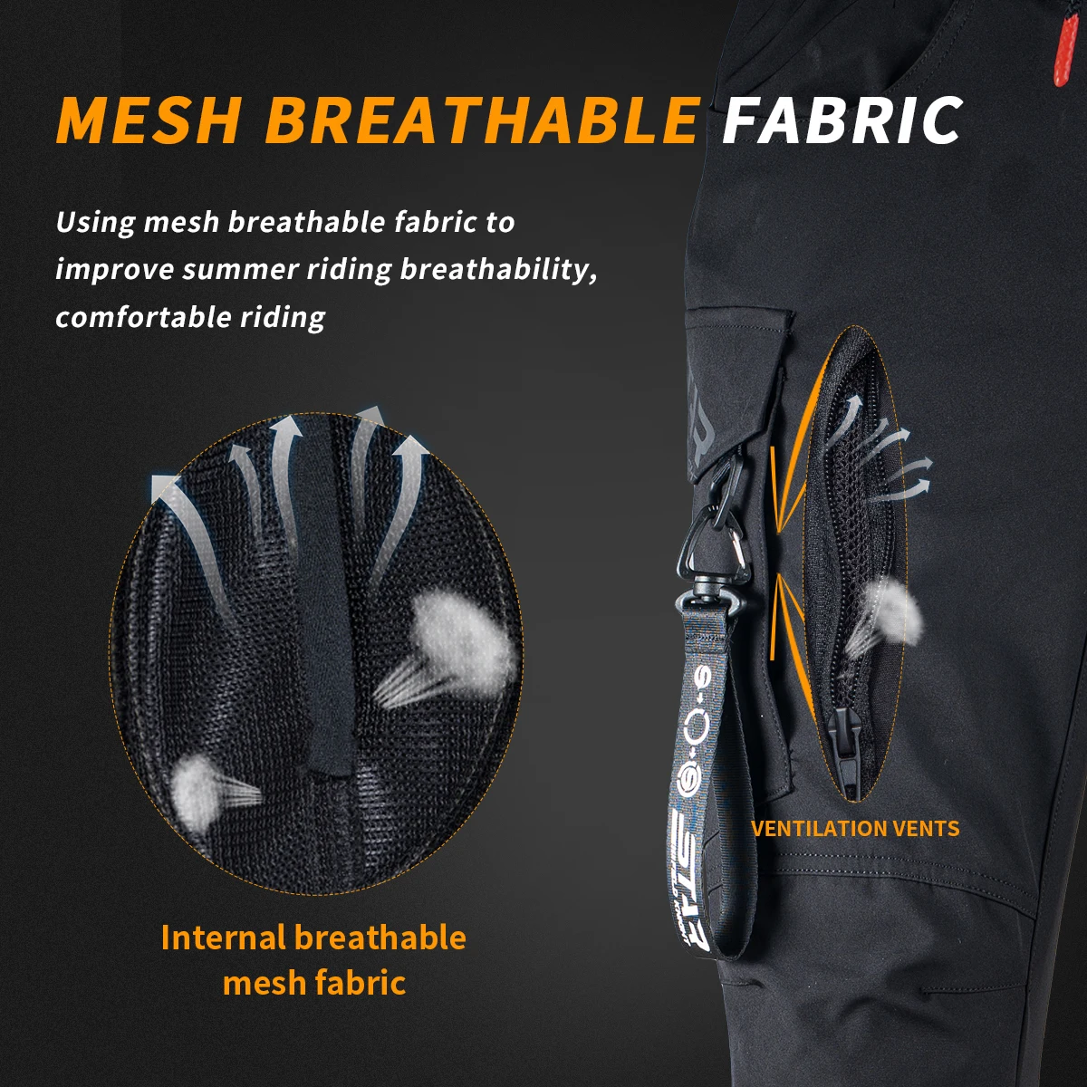 SFK Motorcycle Pants Summer Breathable CE Protection Armor Spandex Polyester Men Motorcycle Gear Accessory