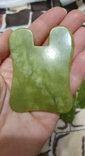 Gua Sha-Rodillo de Jade masajeador Facial 100% verdadera piedra Natural, rascador Gouache, herramientas de masaje para el cuidado de la piel