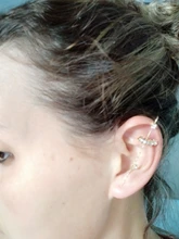17KM-pendientes de boda bohemios con gancho para orejas, pendientes trepadores de circonia cúbica, cristal, para mujer