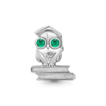 

Aquamarine brooch with nanoemeralds, 925 sterling silver