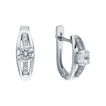 

Silver earrings with cubic zirconia sunlight sample 925
