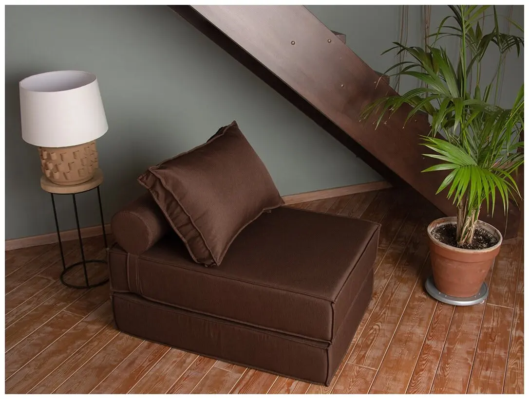 Chair bed puff SPB &quotvelvet" folding with removable covers |