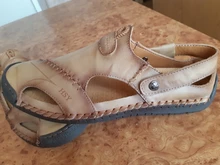 Sandalias clásicas de verano para hombre, zapatos de piel auténtica suaves transpirables, sandalias romanas para playa, zapatillas bohemias