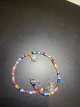 Tobillera con cuentas de cristal coloridas para mujer, pulsera tobillera Bohemia con cadena de Color dorado, pulsera para pierna, joyería para pies de playa