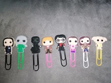 Marcapáginas de película para libros, Clips de papel para maestro de la escuela, punto de libro suministros de oficina, amigos, regalo de Navidad, 8 Uds.