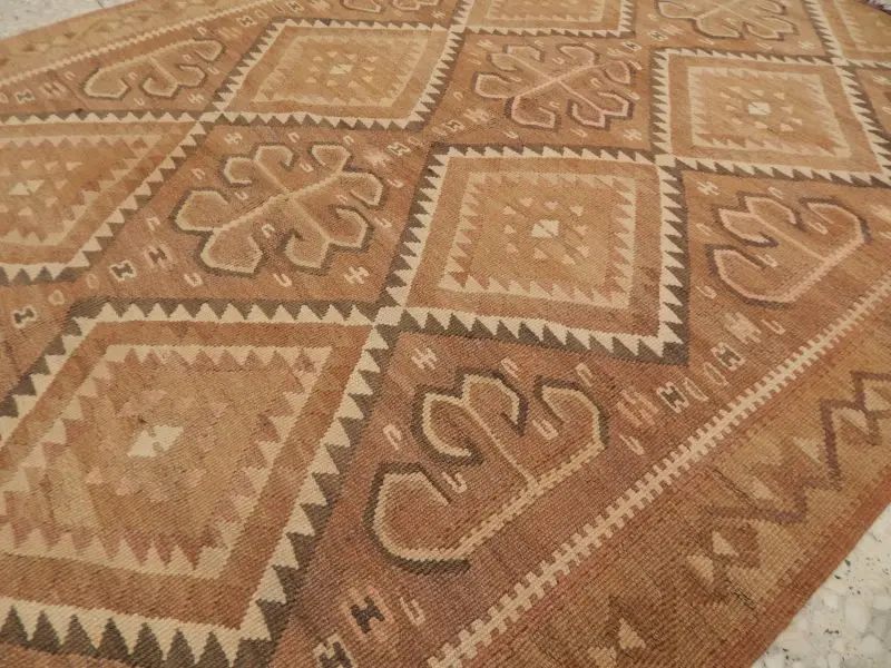Винтаж ручной работы турецкий Oushak ковры 4'5''X 5'10''/135x177 см