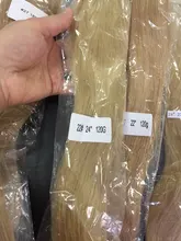 Chocolate-Cinta de cabello Remy de 16 -18, 60g, brasileña, 100%, extensiones de cabello humano, cola de caballo