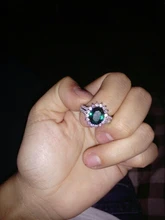 Huitan-anillos de boda de la serie de plantas románticas, anillo de compromiso de estilo europeo Vintage con piedra verde brillante, forma de flor de lujo