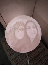 USB Rechargeable Moon-Lamp Night-Light Lunar Custom Tap/remote-Switch 3d-Printing Photo/text