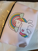 FUDEAM-bolsa de viaje de poliéster con estampado de unicornio para mujer, bolsa de almacenamiento con diseño de perezoso, artículos de tocador, organizador de cosméticos, bolsa de maquillaje portátil