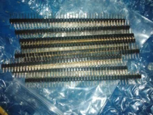 5 uds agujero redondo pin header 2,54mm fila única hembra 1*40p doble fila 2*40p perno de doble fila ronda pin dorado Chapado en