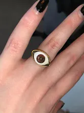 Nueva moda clásica diabólico Vintage ojo anillo de dedo ojo Punk bisutería gótica Halloween anillo de regalo