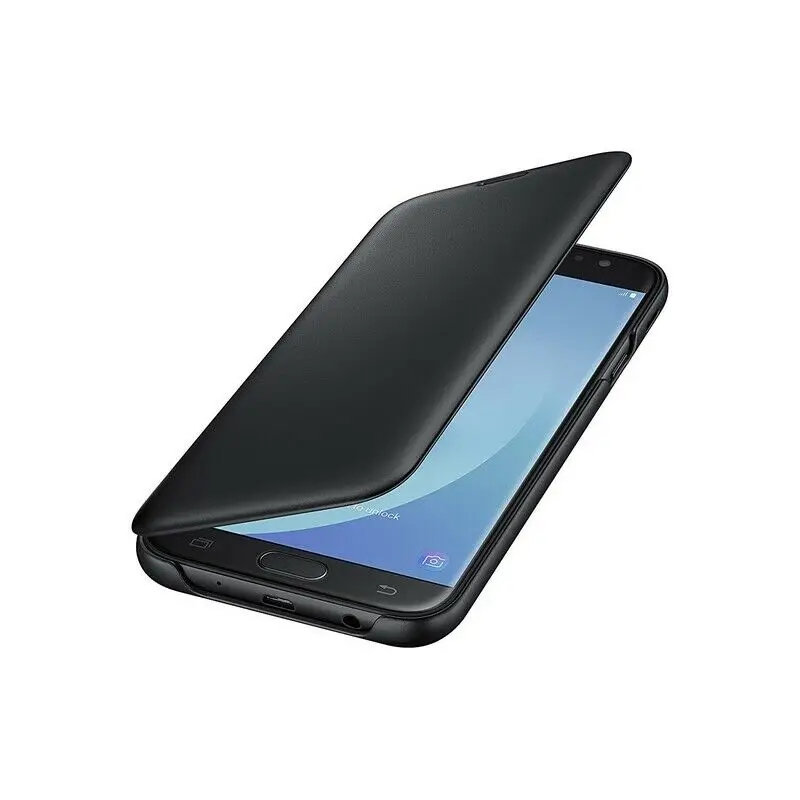 SAMSUNG original GALAXY J7 2017 J730F WALLET case COVER Black | Мобильные телефоны и аксессуары