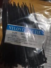 Cable-Tie 3X200 Plastic Nylon Black 100pcs Fixing-Ring Self-Locking 5X300 Zipper 