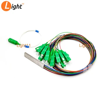 

5PCS/ Lot PLC Optical Splitter SC APC FTTH Fiber Optic Splitter Optical Coupler Singlemode Simplex Micro Steel Tube Pipe