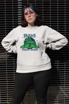 

Angemiel Wear Snake Venom Shoes White Women Sweatshirts