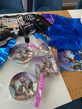 Fortnite niños cumpleaños conjunto de decoración de fiesta soporte de la torta de la taza de papel cuchillo, tenedor de placa de papel vajilla artículos para fiesta Accesorios
