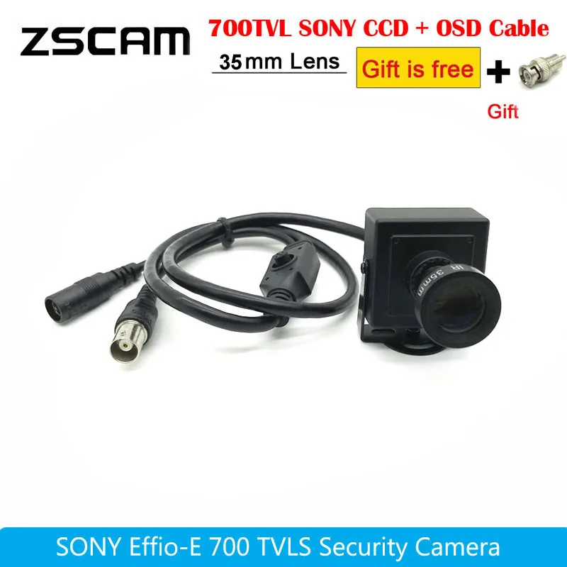 Sony CCD Effio-E Chip 700TVL 25mm/35mm Metal Lens Mini CCTV High Resolution Camera Wired Car Overtaking/Boat OSD Cam