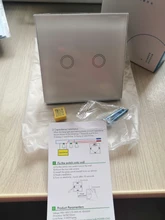 Interruptor táctil de pared para pared, Panel Led de cristal templado blanco y negro, 1 entrada y 1 vía, Interruttore AC100-240