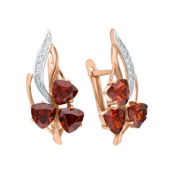 

Silver earrings with cubic zirconium sunlight sample 925