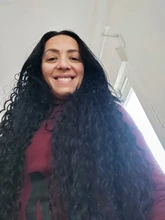 Noble rizado Ombre pelo mechones de cabello sintético Super largo rizado 1 Uds 28 -32 Rubio marrón mechones con extensiones de cabello