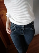 Skinny Jeans Denim Pants Double-Button Spring High-Waist Woman Mujer 