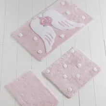 Коврик для ванной | коврик для ванной нескользящие Противоскользящие коврики розовый Ангел 3л набор 60X100 cm-50X60 Cm-40X60 см