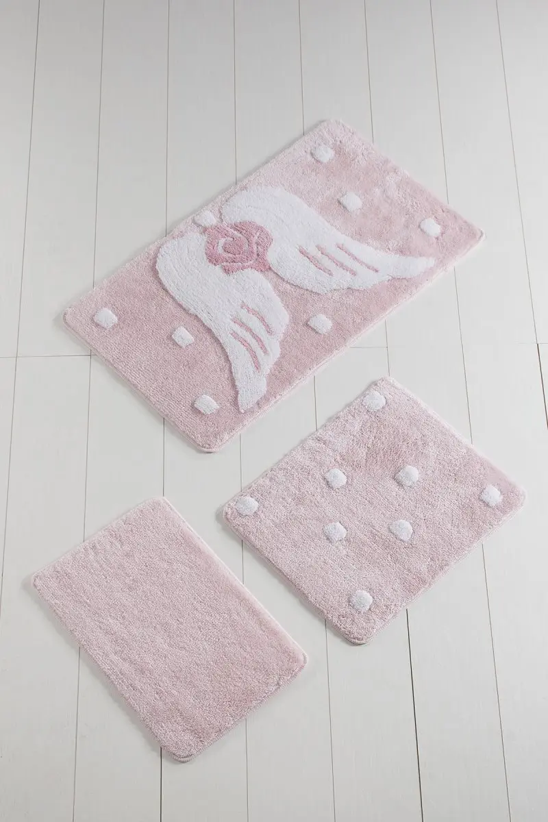 

Bath Mat-mats | Mat Bath Mats Non Slip Anti Mould Mats Pink Angel 3L Set 60X100 cm-50X60 Cm-40X60 Cm