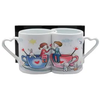

Sublimation Ceramic White Lovers Cup