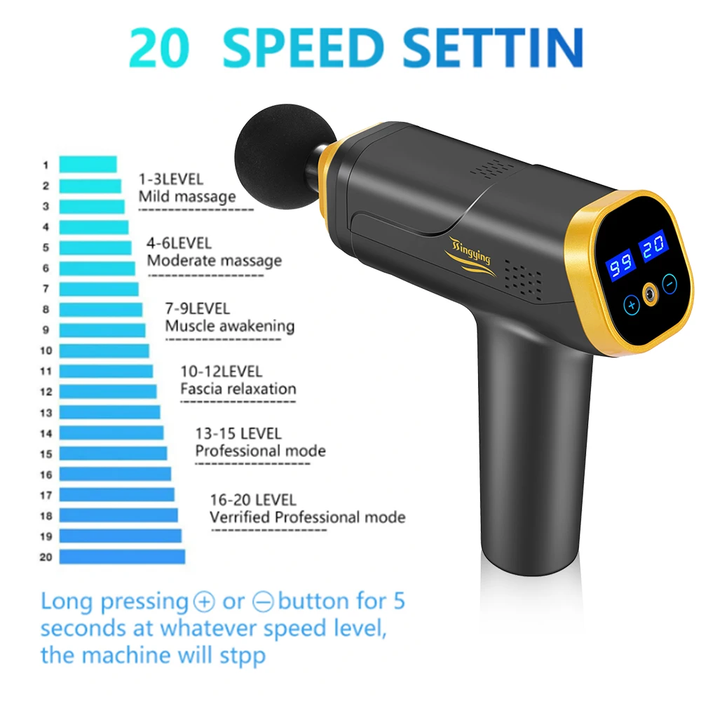 Электрический пулемет для массажа мышц расслабляющий глубокий тканевый