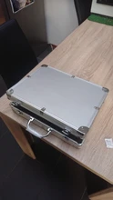 Caja de Herramientas de aluminio portátil, equipo de seguridad, estuche de almacenamiento, Maleta resistente a impactos con esponja