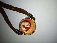 Pulseras de cuero de zorro durmiente, cristal redondo de 20mm, accesorios de mano con patrón bonito, 2020