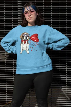 

Angemiel Wear Spread Love Blue Women Sweatshirts