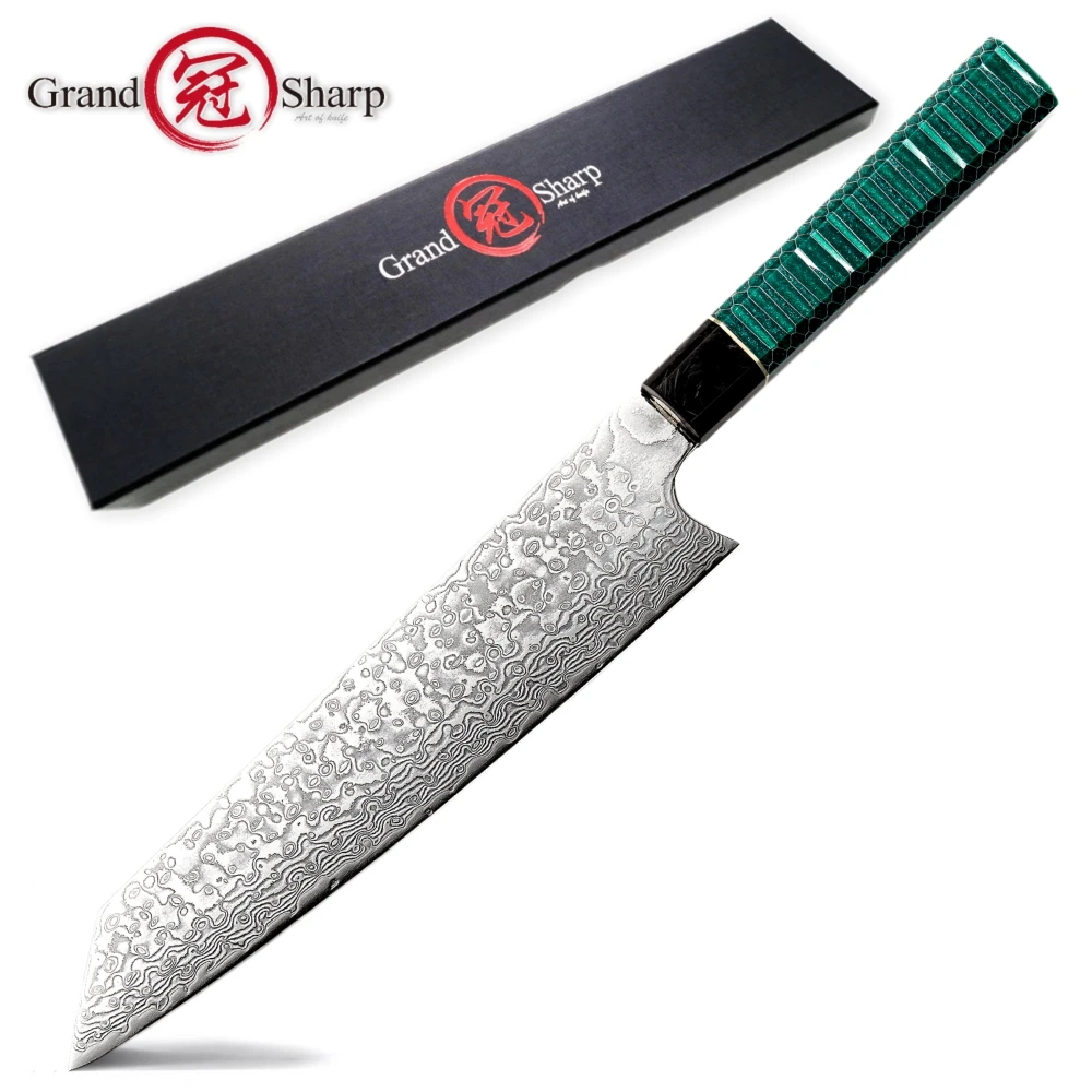 Grandsharp дамасский поварской нож vg10 японский дамасский стальной нож для нарезки кухонная утварь кухонные ножи Премиум профессиональный нож